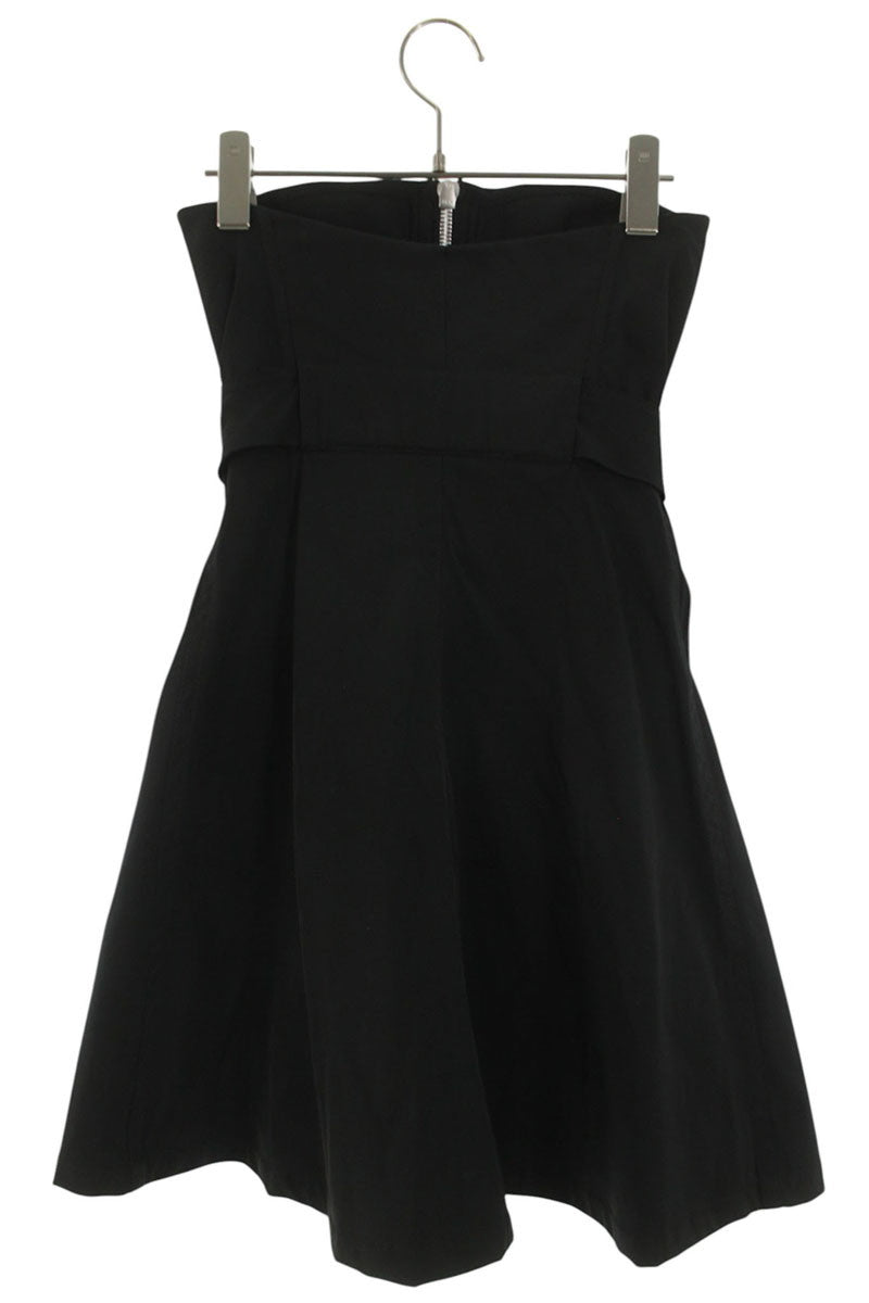 Bottega Veneta Off-shoulder Zip Dress Black & Silver Size 34