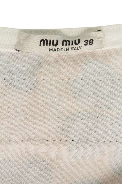 Miu Miu Orange Floral Cotton Dress Size 38