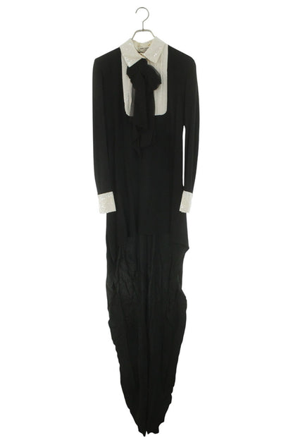 Saint Laurent Paris Sequin Dress Black x White