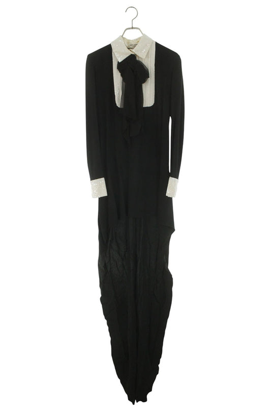 Saint Laurent Paris Sequin Dress Black x White