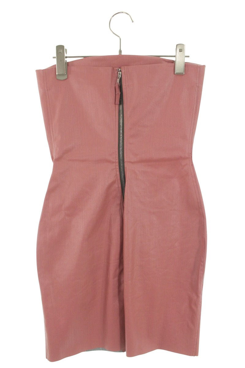 Rick Owens Pink Coated Mini Dress Size 40