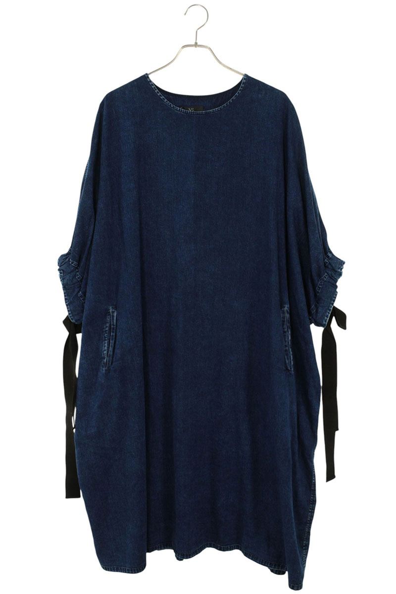 Yohji Yamamoto Indigo 6oz Chemical Wash Denim Dress Size 1