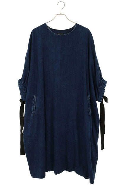 Yohji Yamamoto Indigo 6oz Chemical Wash Denim Dress Size 1