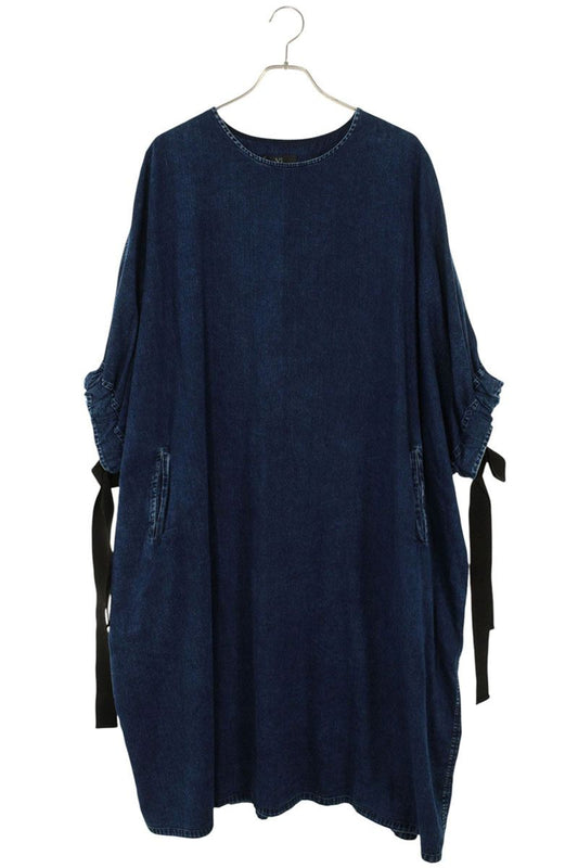Yohji Yamamoto Indigo 6oz Chemical Wash Denim Dress Size 1
