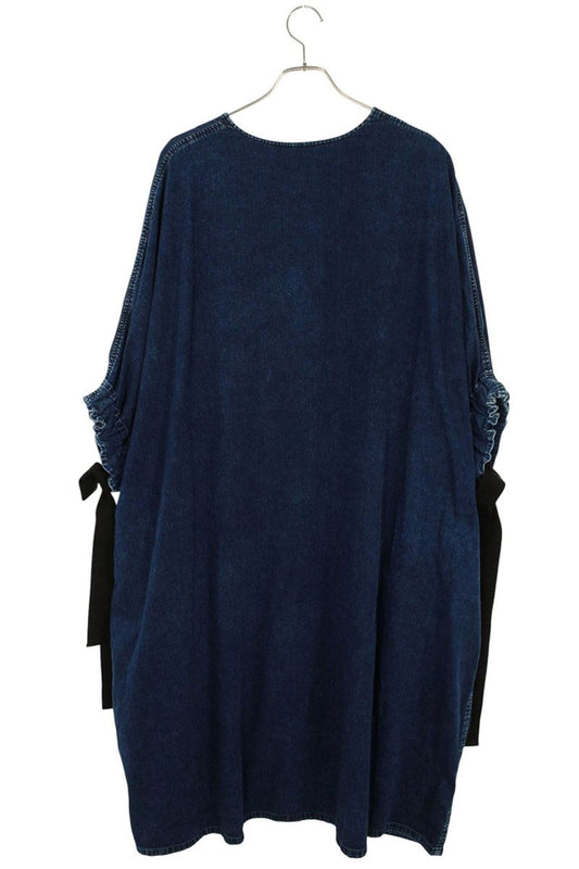 Yohji Yamamoto Indigo 6oz Chemical Wash Denim Dress Size 1