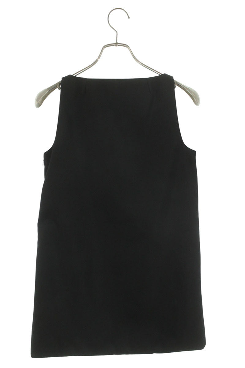 Prada Triangle Logo Plate Nylon Dress Black Size 36