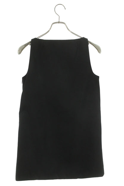 Prada Triangle Logo Plate Nylon Dress Black Size 36
