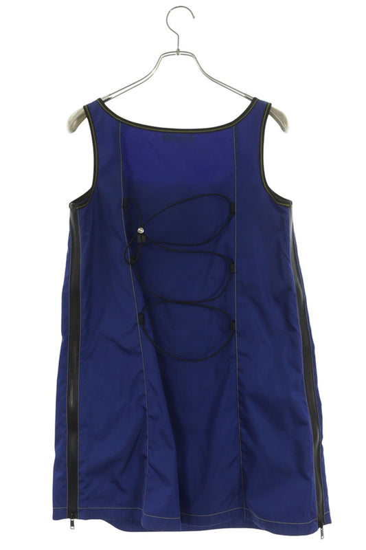 Prada Re-Nylon Triangle Logo Plate Sleeveless Dress Size 38