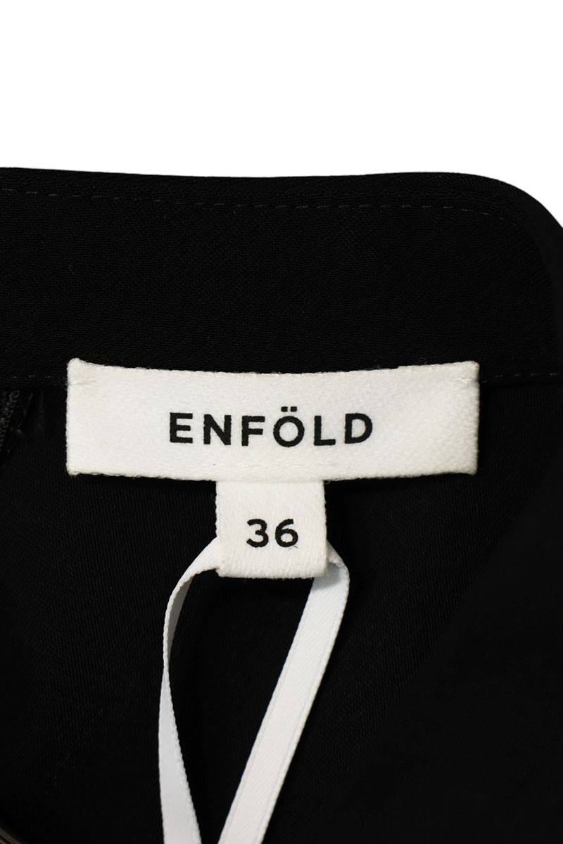 ENFOLD 22AW Wide Cuff Dress Black Size 36