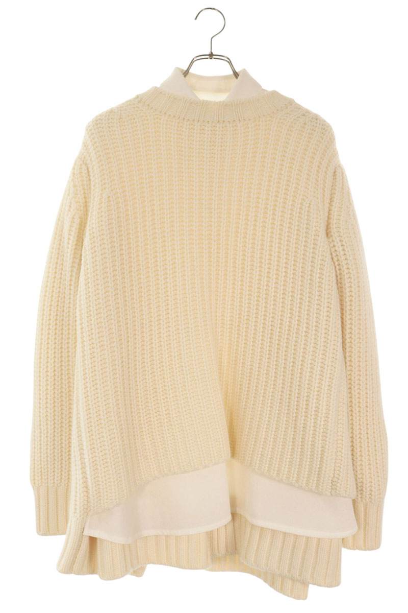 Sacai 25AW Double Face Knit Dress Off-White Size 1