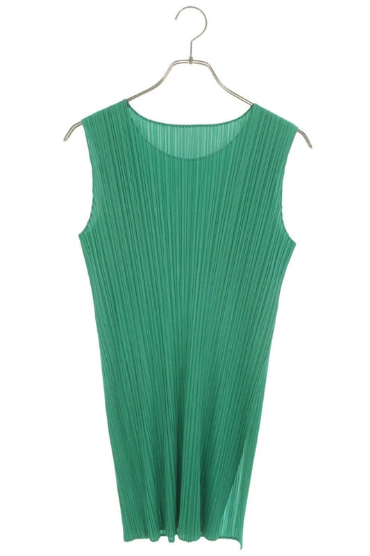 Issey Miyake Pleats Please Green Midi Dress Size 3