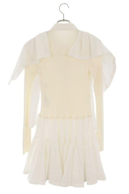 Sacai White Poplin Knit Dress Size 1