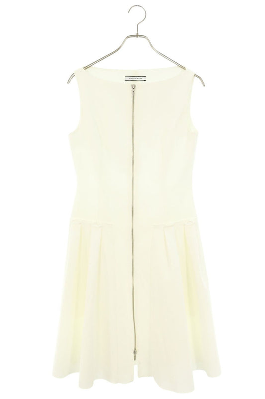 Vintage FOXEY NEW YORK White Front Zip Dress Size 40