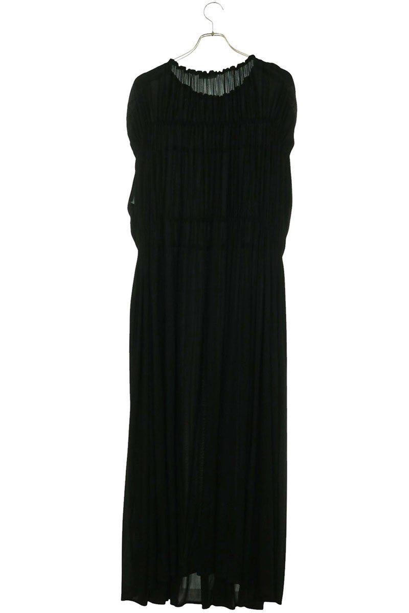 Jil Sander Black Rayon Draped Maxi Dress Size 38