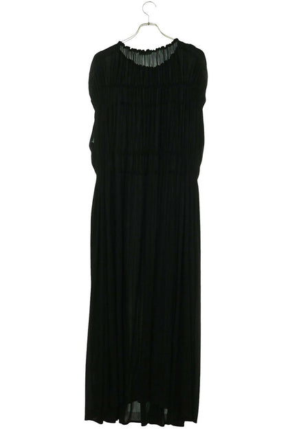 Jil Sander Black Rayon Draped Maxi Dress Size 38