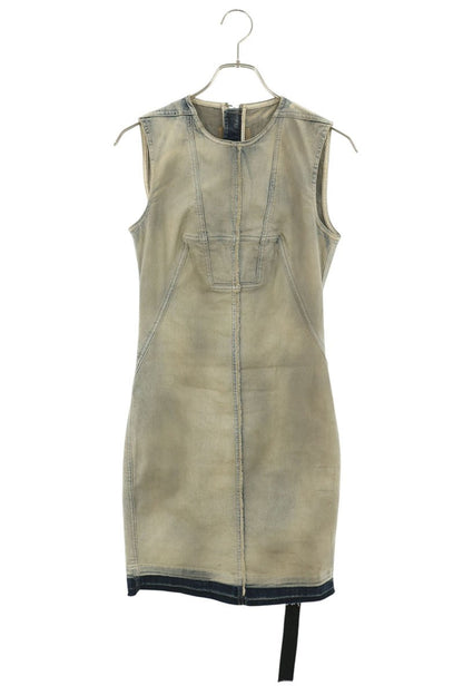 Rick Owens DRKSHDW Splitter Denim Dress Indigo Size S