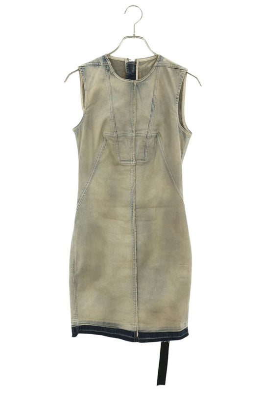 Rick Owens DRKSHDW Splitter Denim Dress Indigo Size S