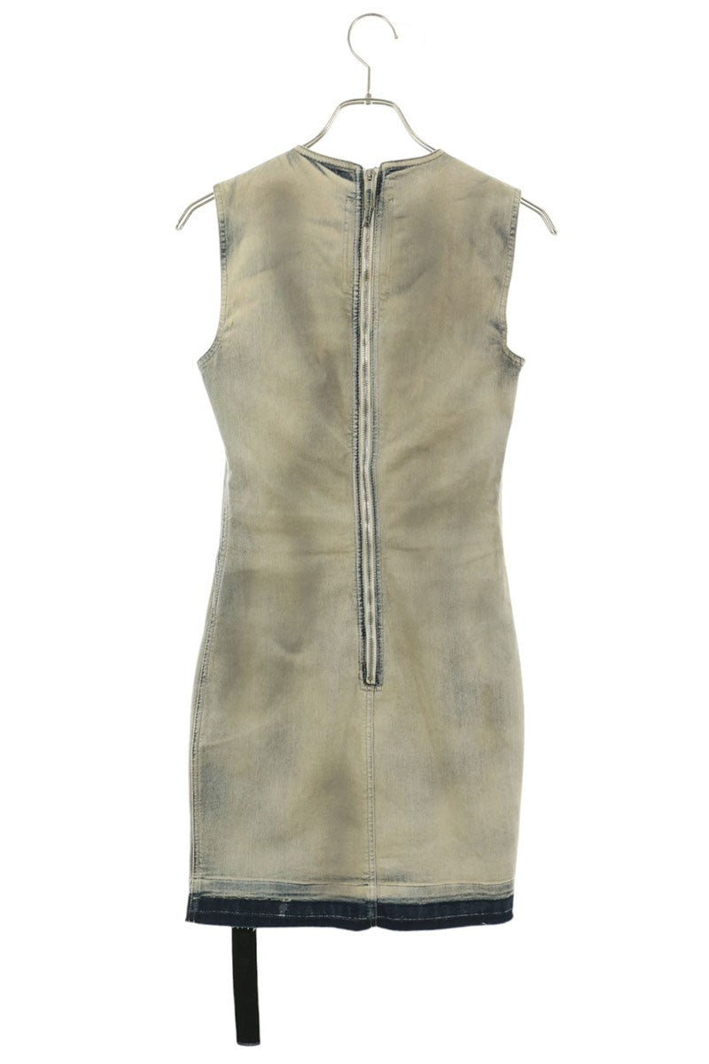 Rick Owens DRKSHDW Splitter Denim Dress Indigo Size S