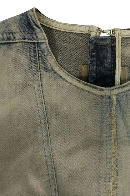 Rick Owens DRKSHDW Splitter Denim Dress Indigo Size S