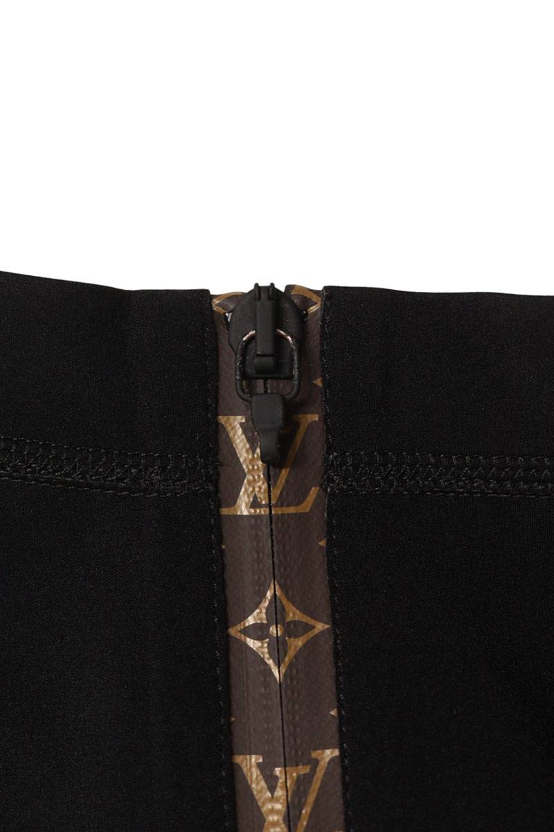 Louis Vuitton Black Stretch Mock Neck Dress Size 34