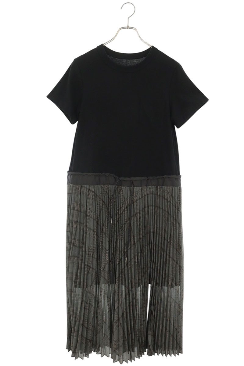 Sacai Paneled Cut & Sew Dress Black/Gray Size 2