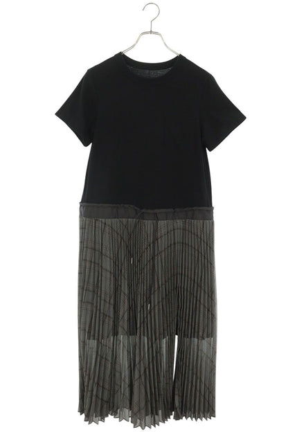 Sacai Paneled Cut & Sew Dress Black/Gray Size 2
