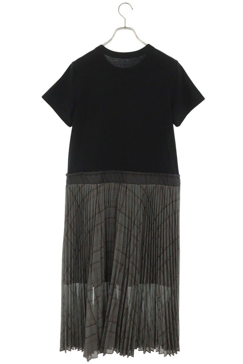 Sacai Paneled Cut & Sew Dress Black/Gray Size 2
