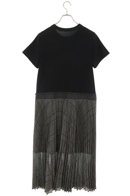 Sacai Paneled Cut & Sew Dress Black/Gray Size 2