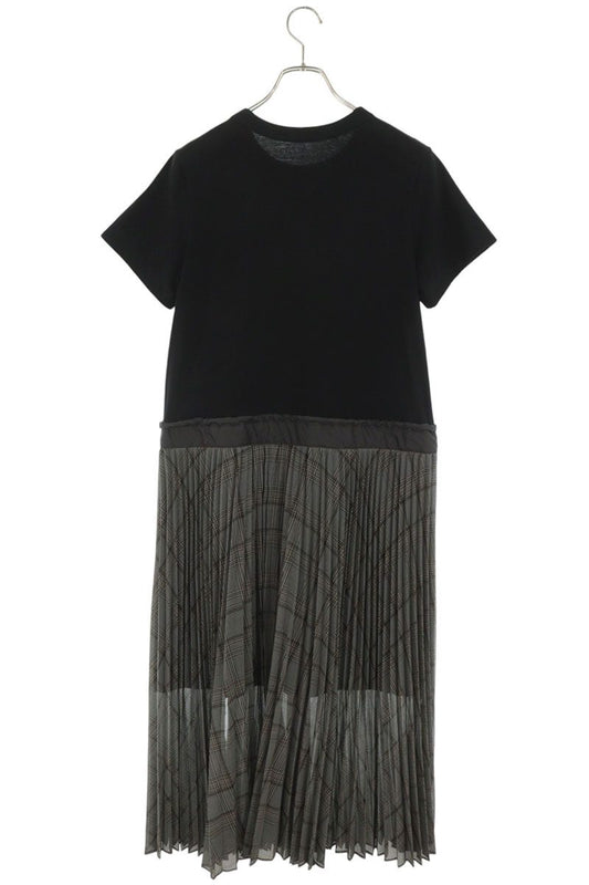 Sacai Paneled Cut & Sew Dress Black/Gray Size 2