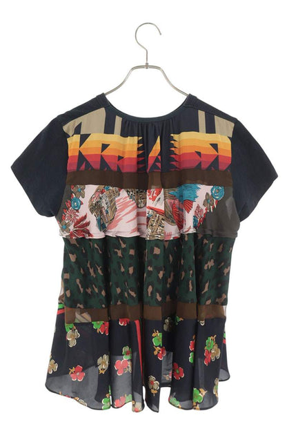 Pendleton x Sacai Multi-Color Material Panel Blouse Size 3