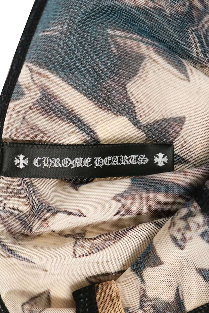 Chrome Hearts Cross All-Over Sheer Dress Brown/Black Size S