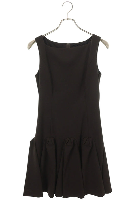 Vintage FOXEY NEW YORK Brown Polyester Midi Dress Size 38