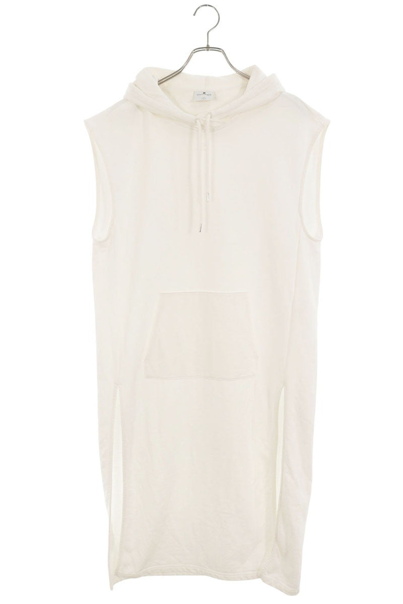 Courreges White Cotton Logo Patch Hooded Midi Dress Size S