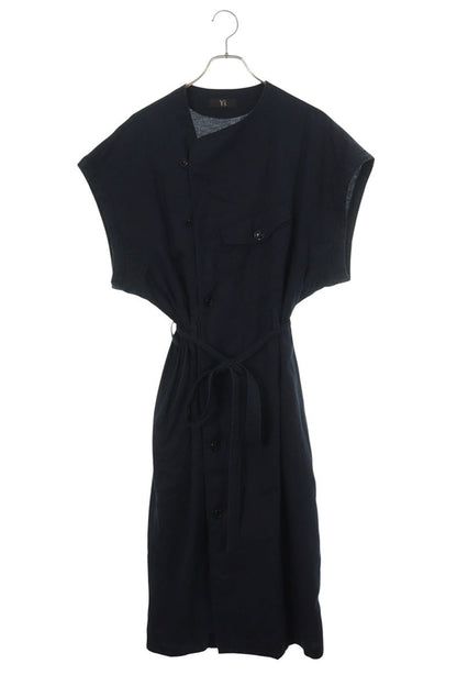 Yohji Yamamoto 22AW Navy Haori Cotton Dress Size 1