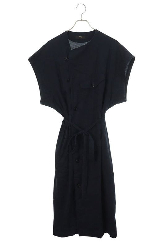 Yohji Yamamoto 22AW Navy Haori Cotton Dress Size 1