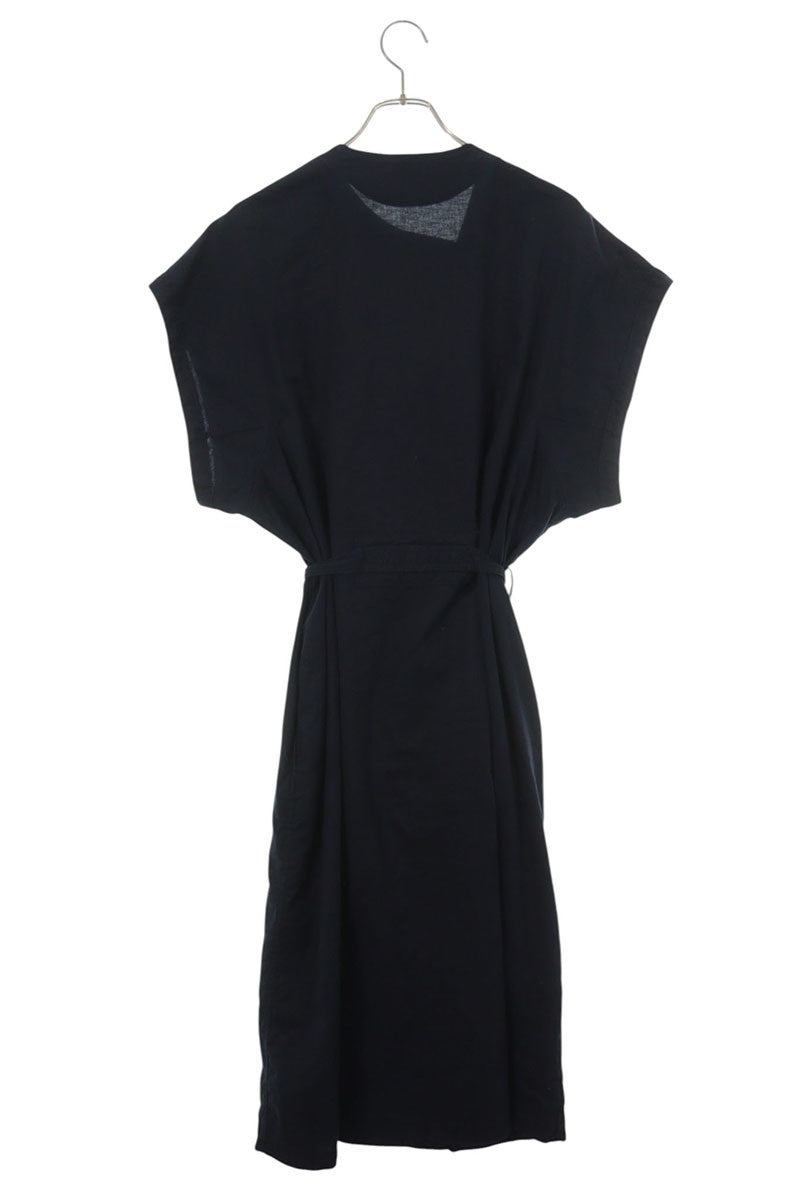 Yohji Yamamoto 22AW Navy Haori Cotton Dress Size 1