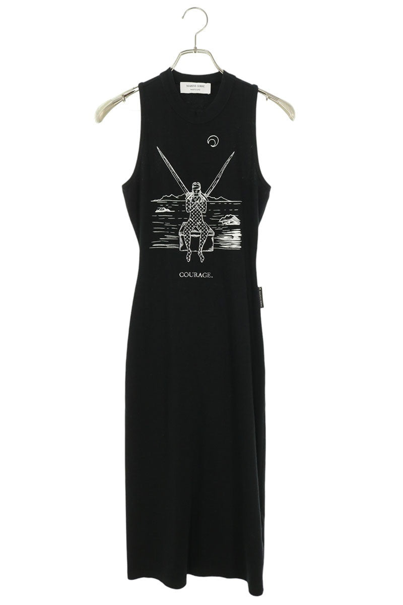 Marine Serre 48SS Graphic Print Cotton Long Dress Size S