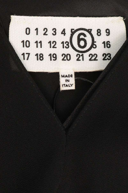 Maison Margiela Black Draped Polyester Dress 26SS Size 42