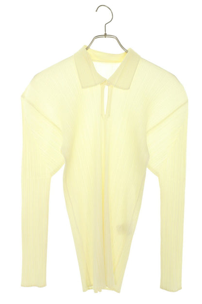 Vintage Pleated Light Yellow Blouse Size 3