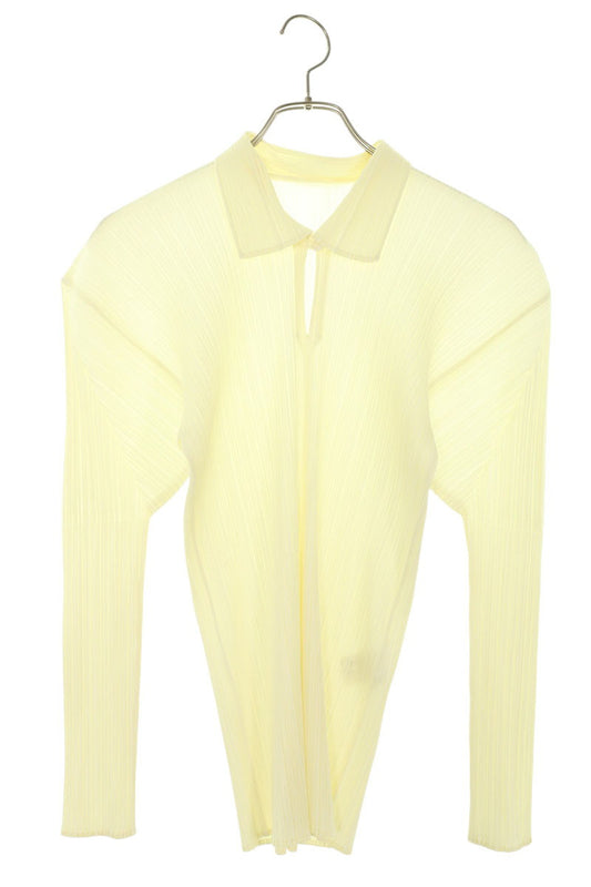 Vintage Pleated Light Yellow Blouse Size 3