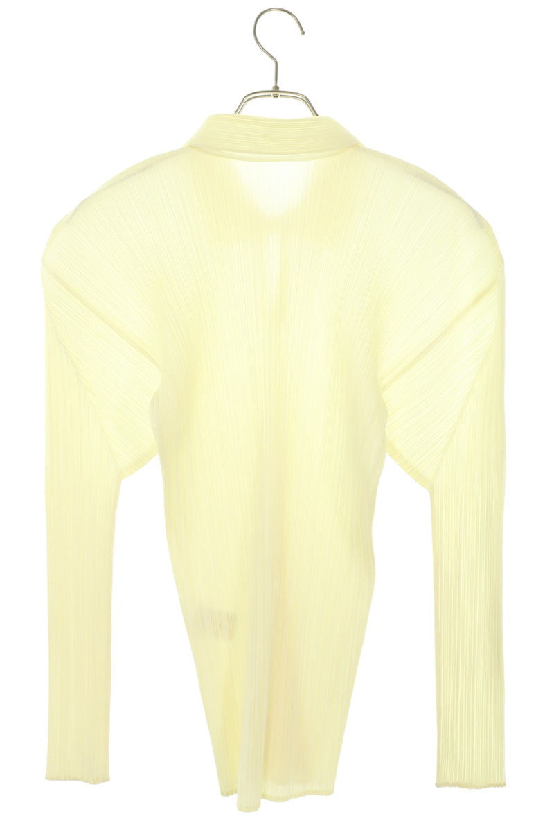 Vintage Pleated Light Yellow Blouse Size 3