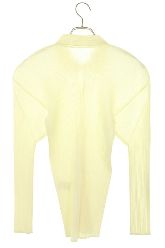 Vintage Pleated Light Yellow Blouse Size 3