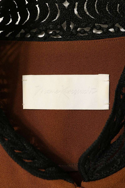 Vintage Mame Kurogouchi Embroidered Collar Dress 20PF Size 2