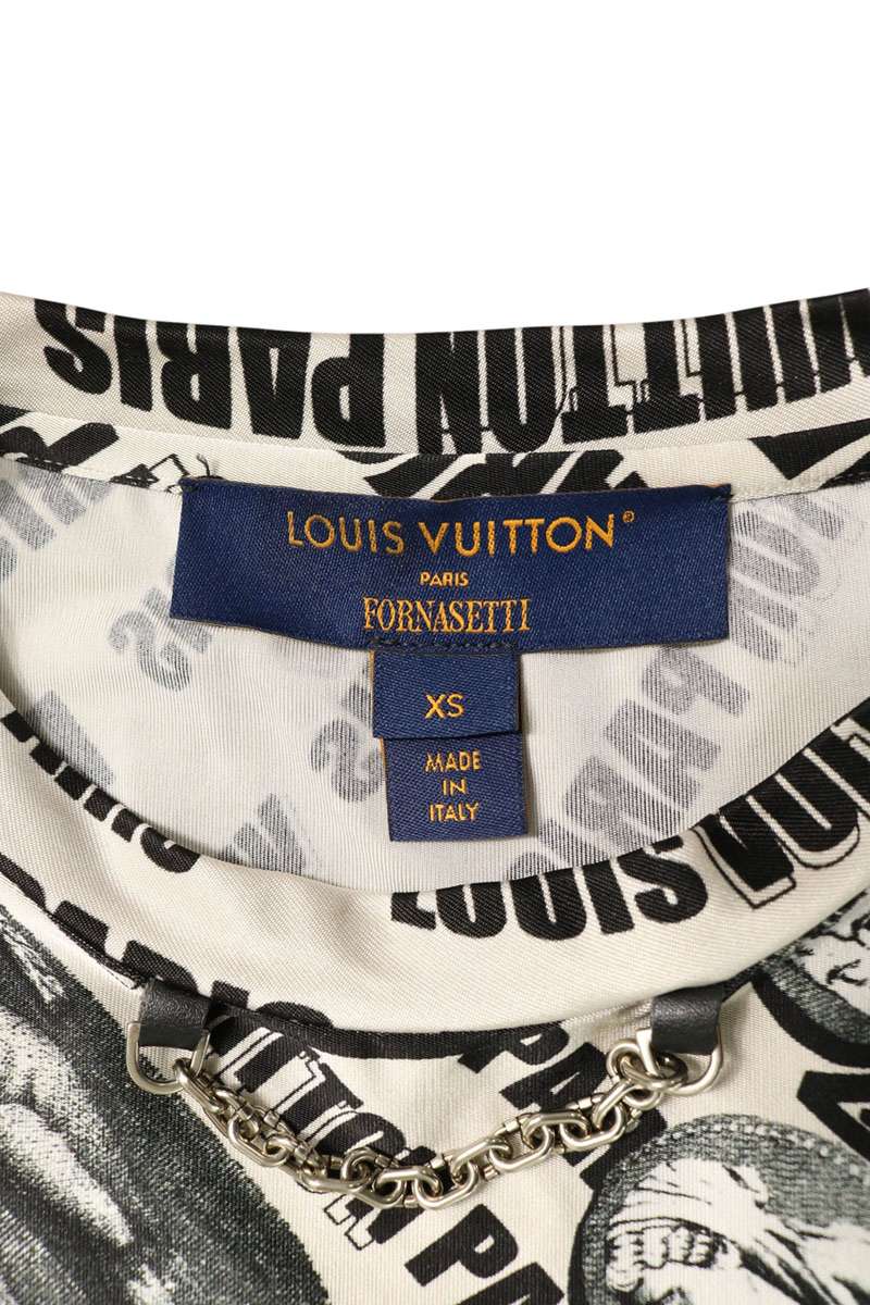 Louis Vuitton Chain Slant Signature Dress 21AW Size XS