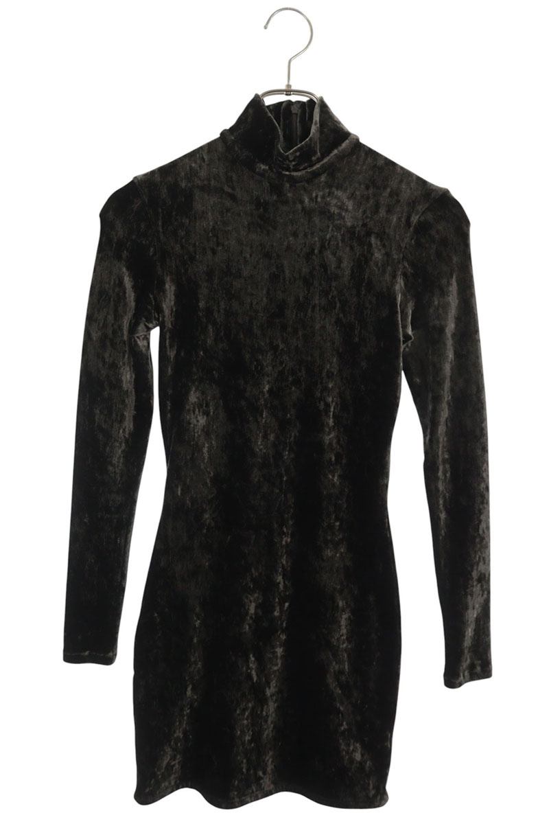 Balenciaga Black Velour Dress Size 36