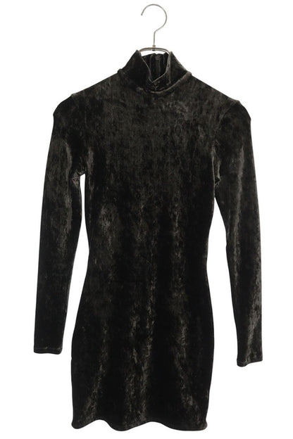 Balenciaga Black Velour Dress Size 36