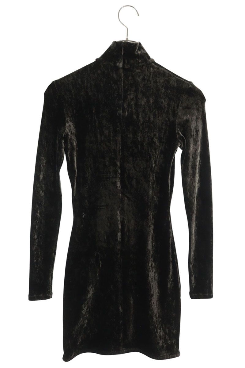 Balenciaga Black Velour Dress Size 36