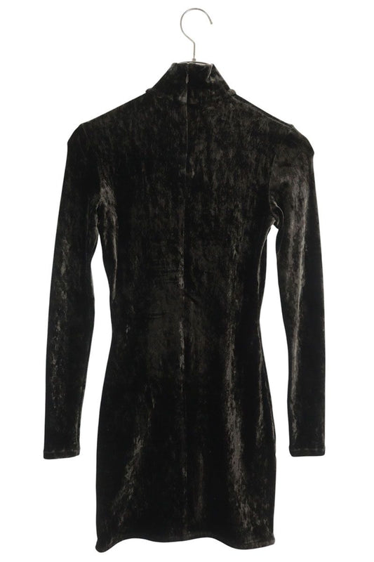 Balenciaga Black Velour Dress Size 36