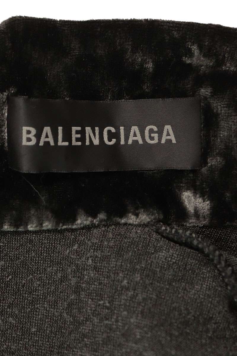 Balenciaga Black Velour Dress Size 36