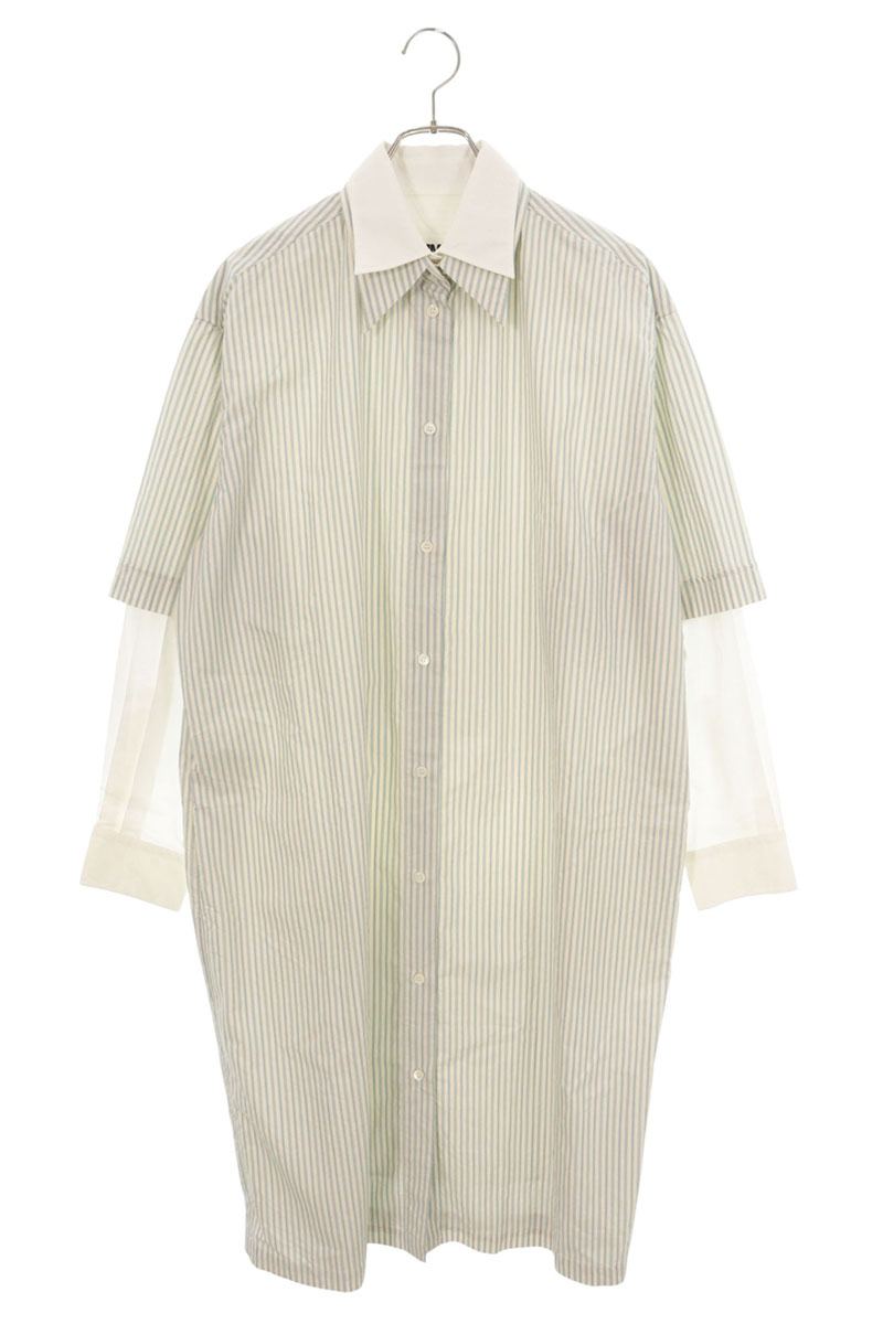 MM6 22SS Layered Cotton Shirt Dress Multi Size S